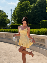 Butter Silk Cascade Mini Dress