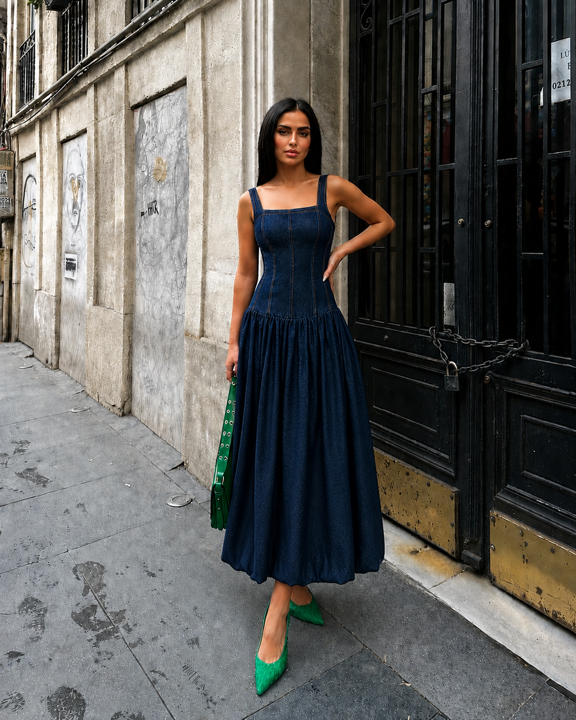 Selene Bubble Midi Dress