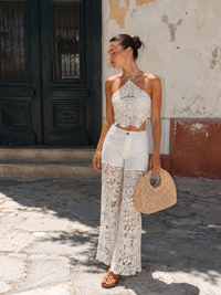 Santorini Crochet Luxe Pant Set