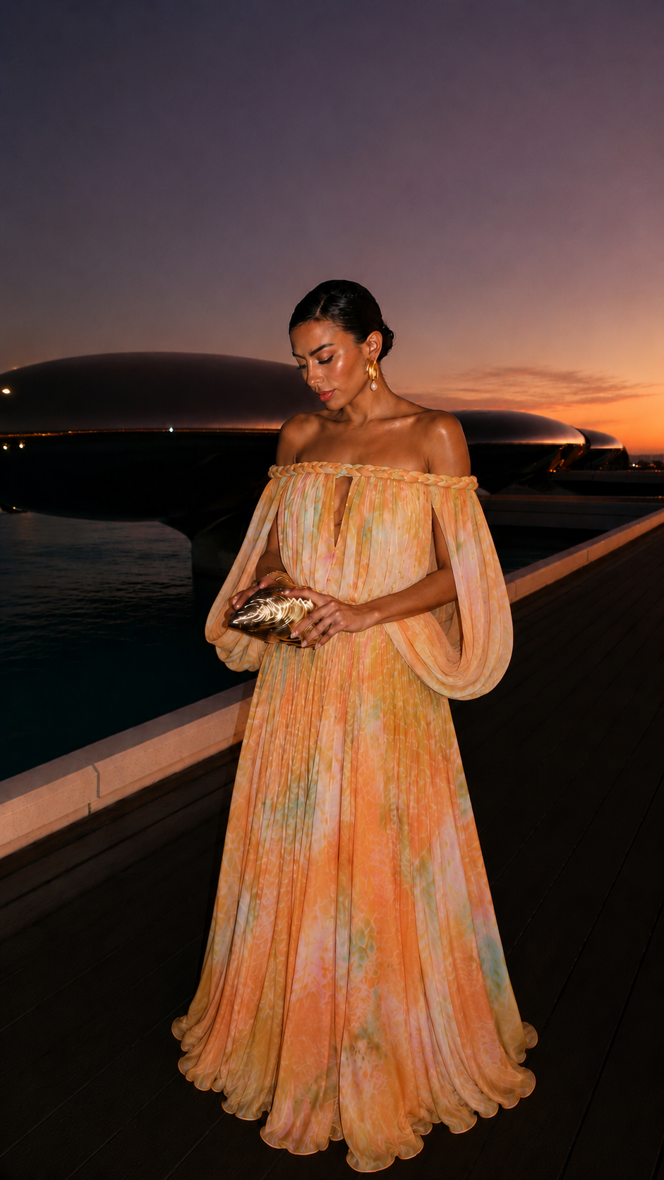 Apricot Tide Maxi Dress