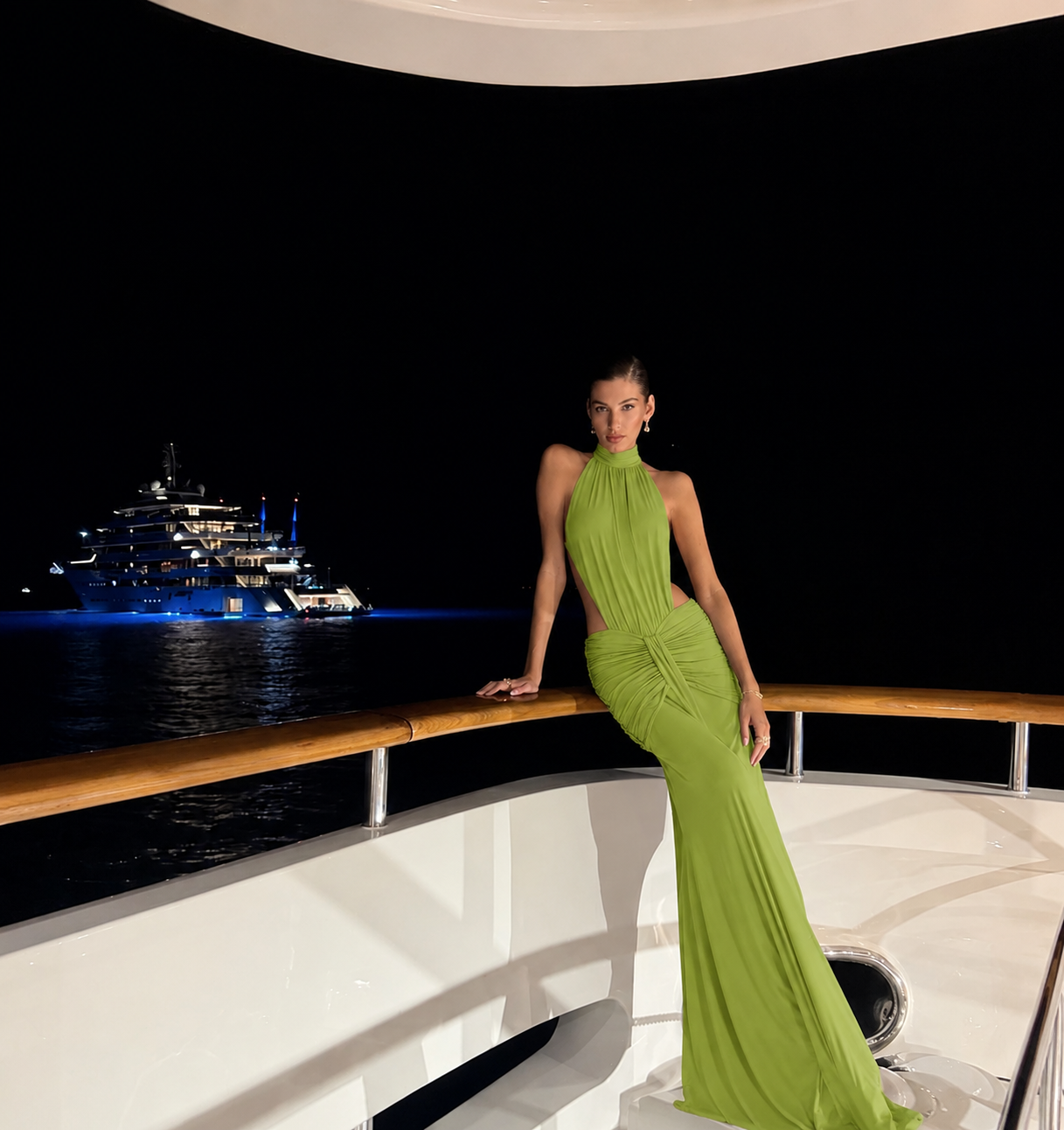 Sage Hourglass Maxi Dress