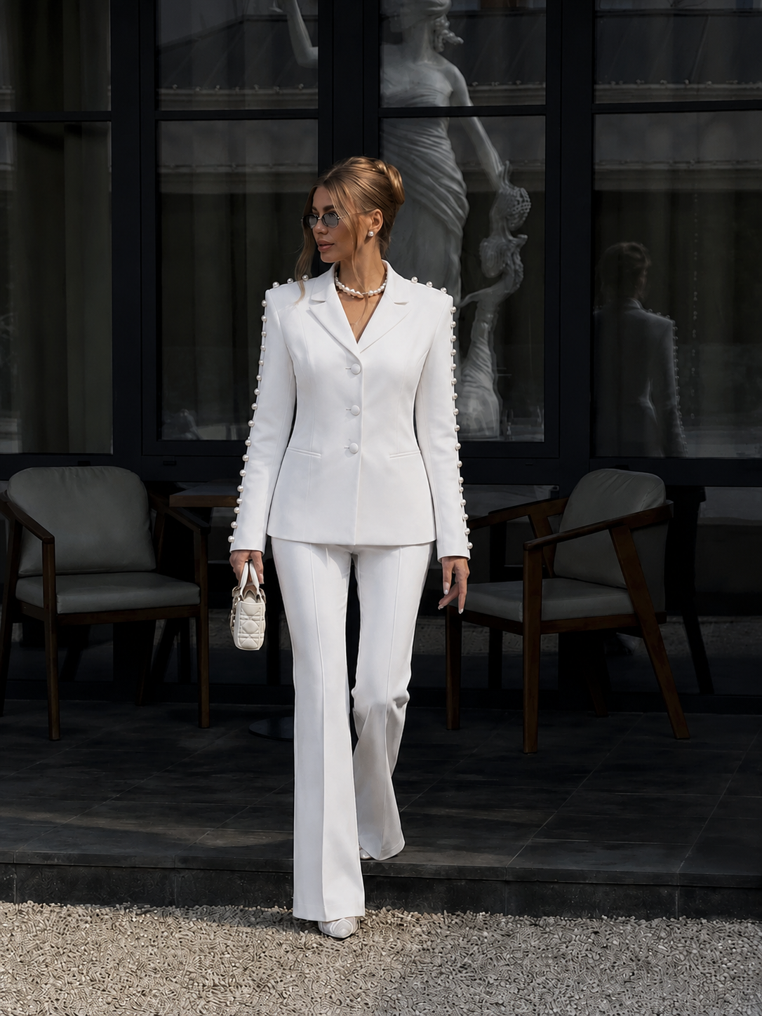 Valentina Pearl Tailored Pant Set