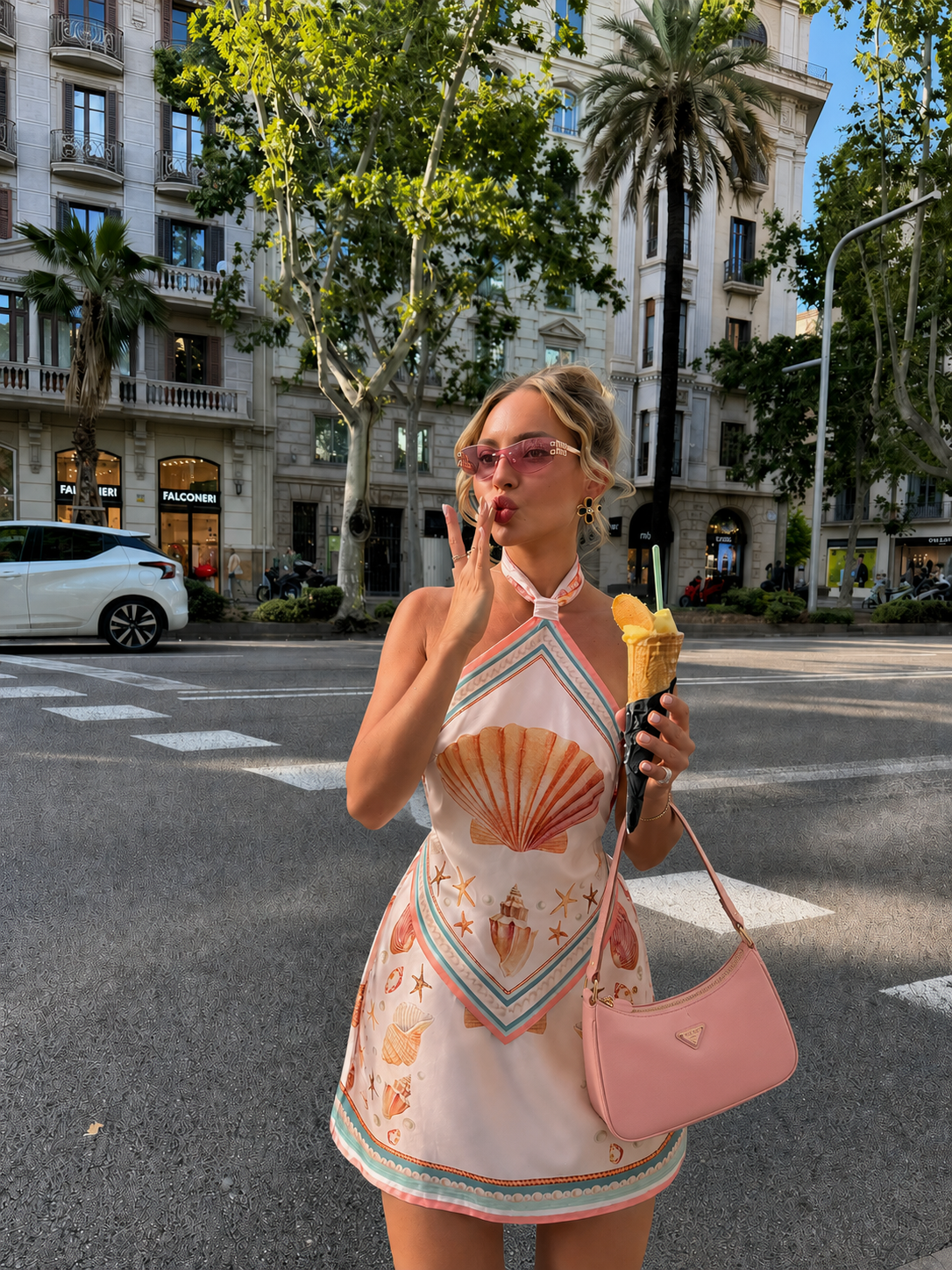 Seashell Halter Mini Dress