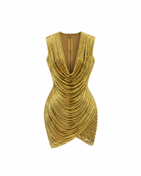 Virelle Metallic Mini Dress