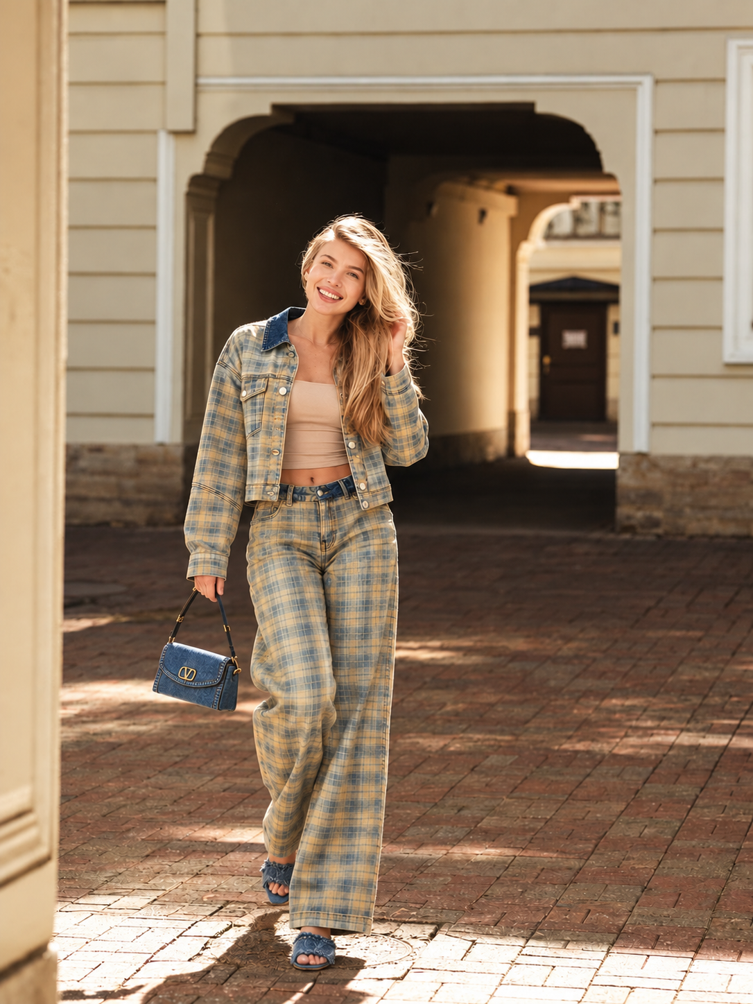 Golden Static Denim Set