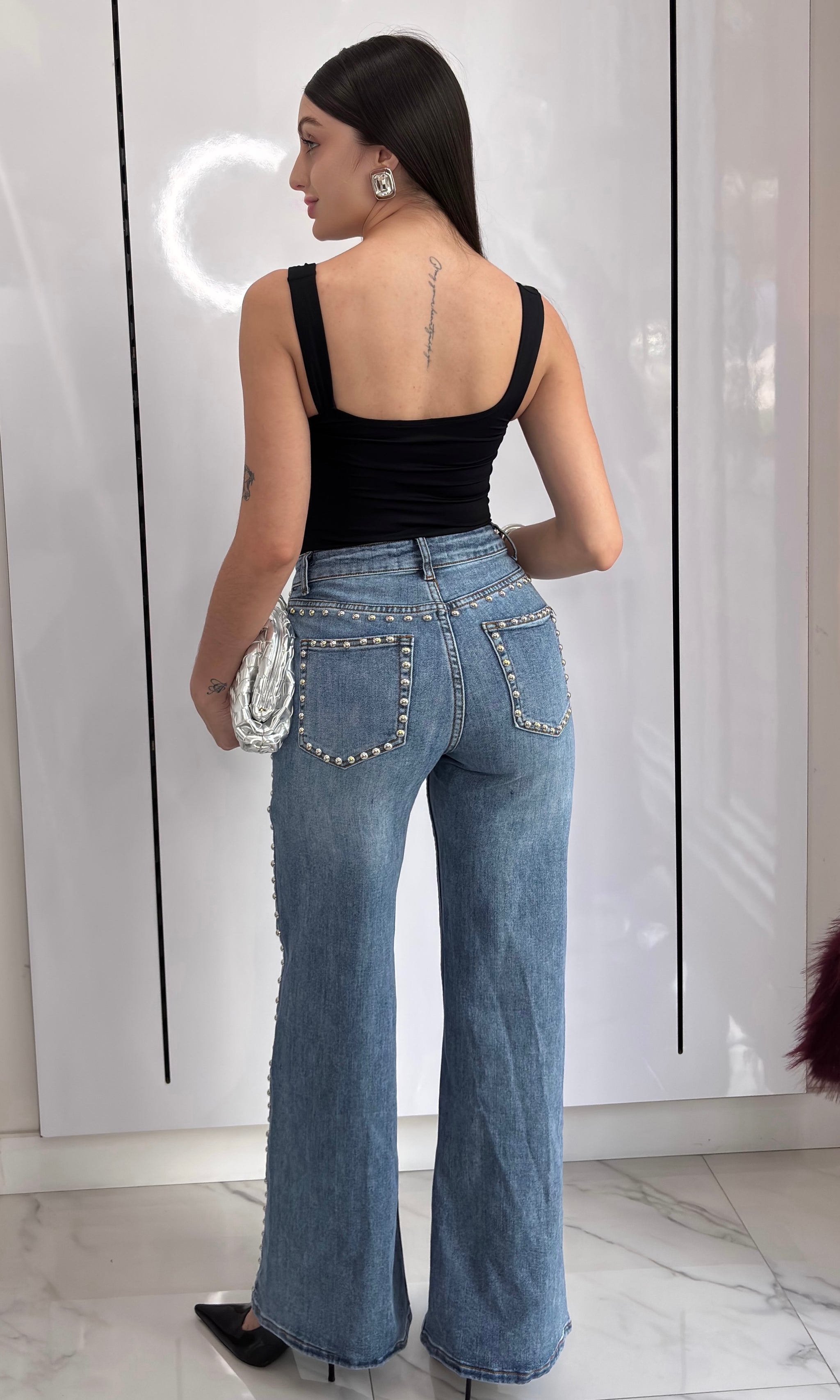 Silver Orbit Jeans