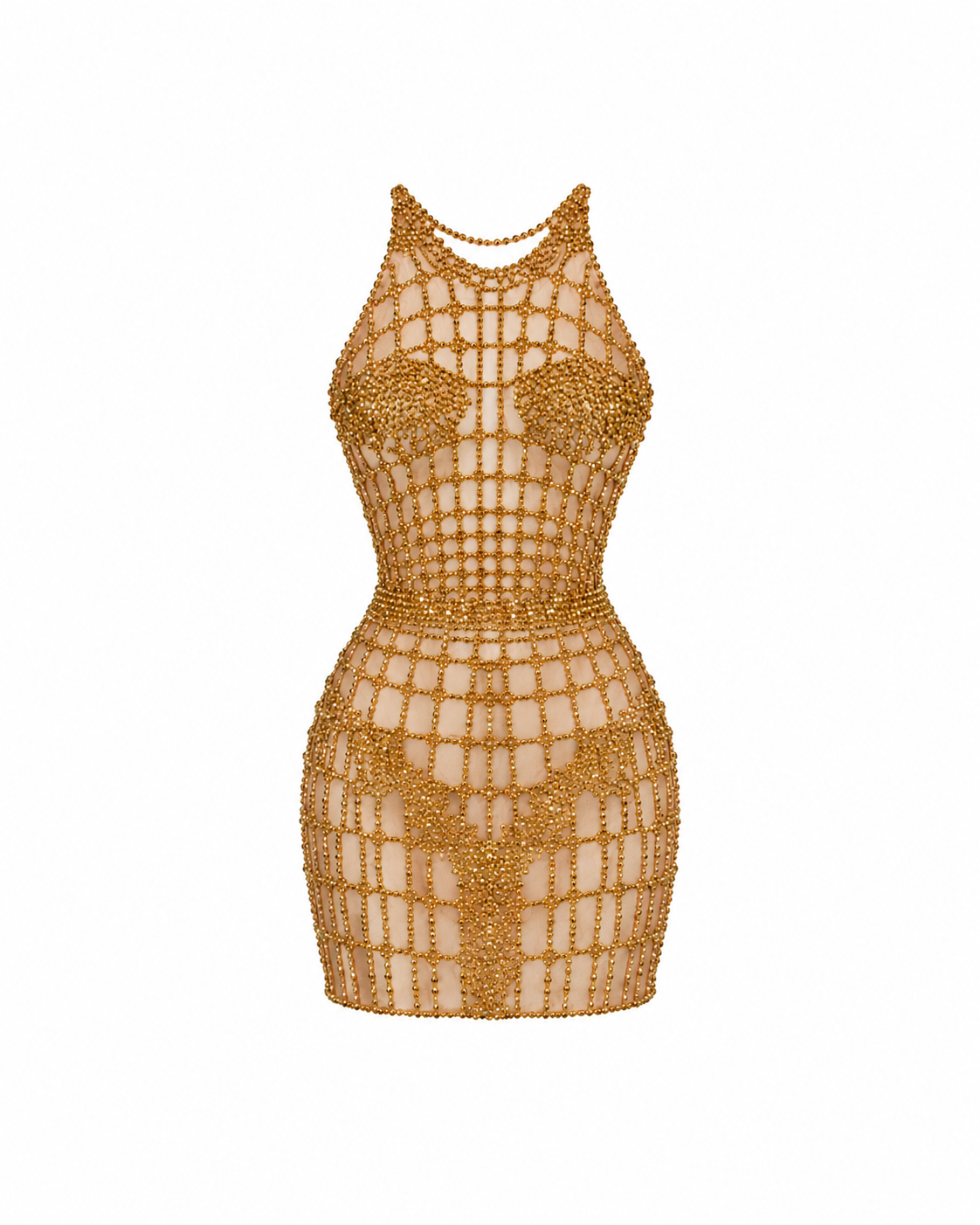 Gilt Complex Mini Dress