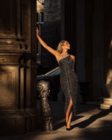 Sable Mirage Midi Dress