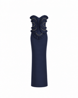 Noir Rosette Sculpt Dress