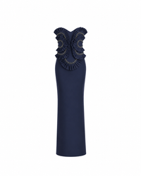 Noir Rosette Sculpt Dress