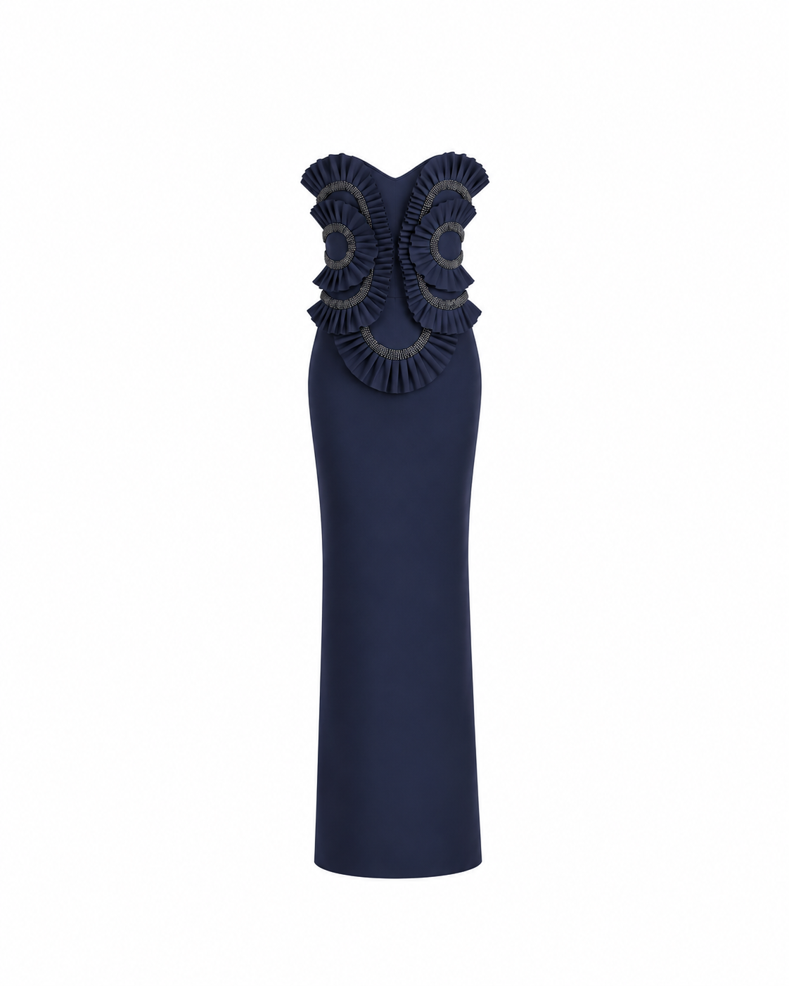 Noir Rosette Sculpt Dress