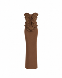 Noir Rosette Sculpt Dress