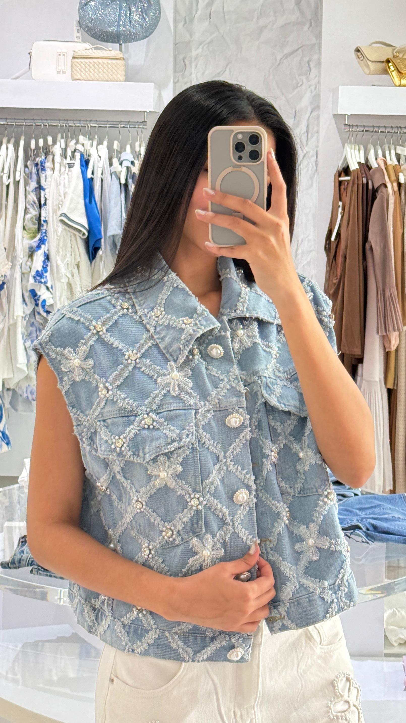 Jeess denim vest
