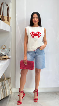 Alia Cut-off denim shorts