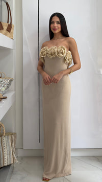 Cream Seraphine maxi dress