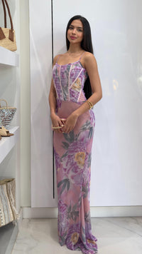 Peony Magic maxi dress
