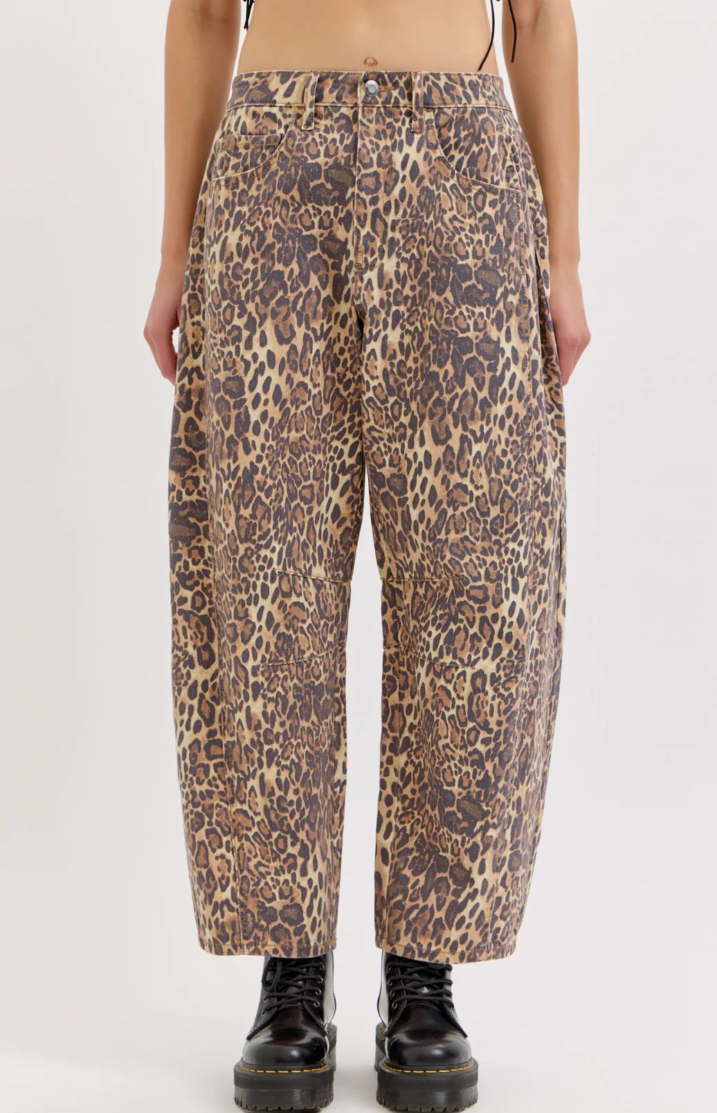 Leopard barrel pants