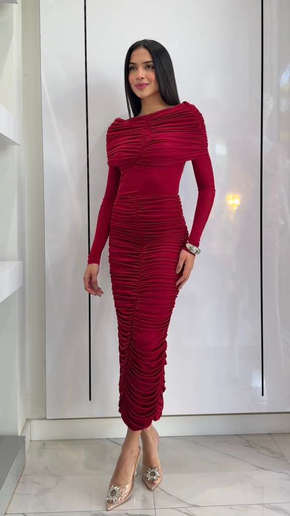 Velvet Eclipse midi dress