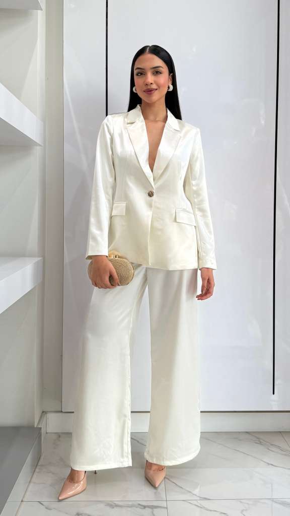 Power Satin Pants Set