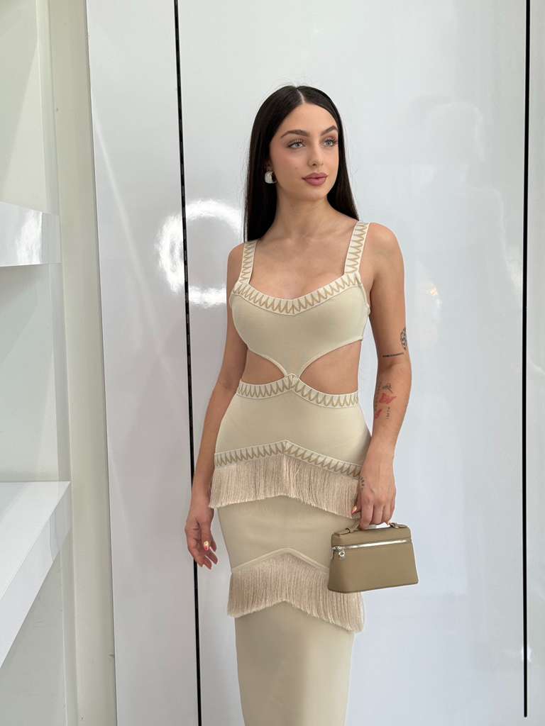 Ethereal Lines Midi Dress