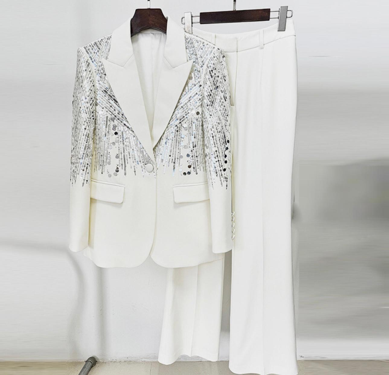 Silver Éclat Pant Set