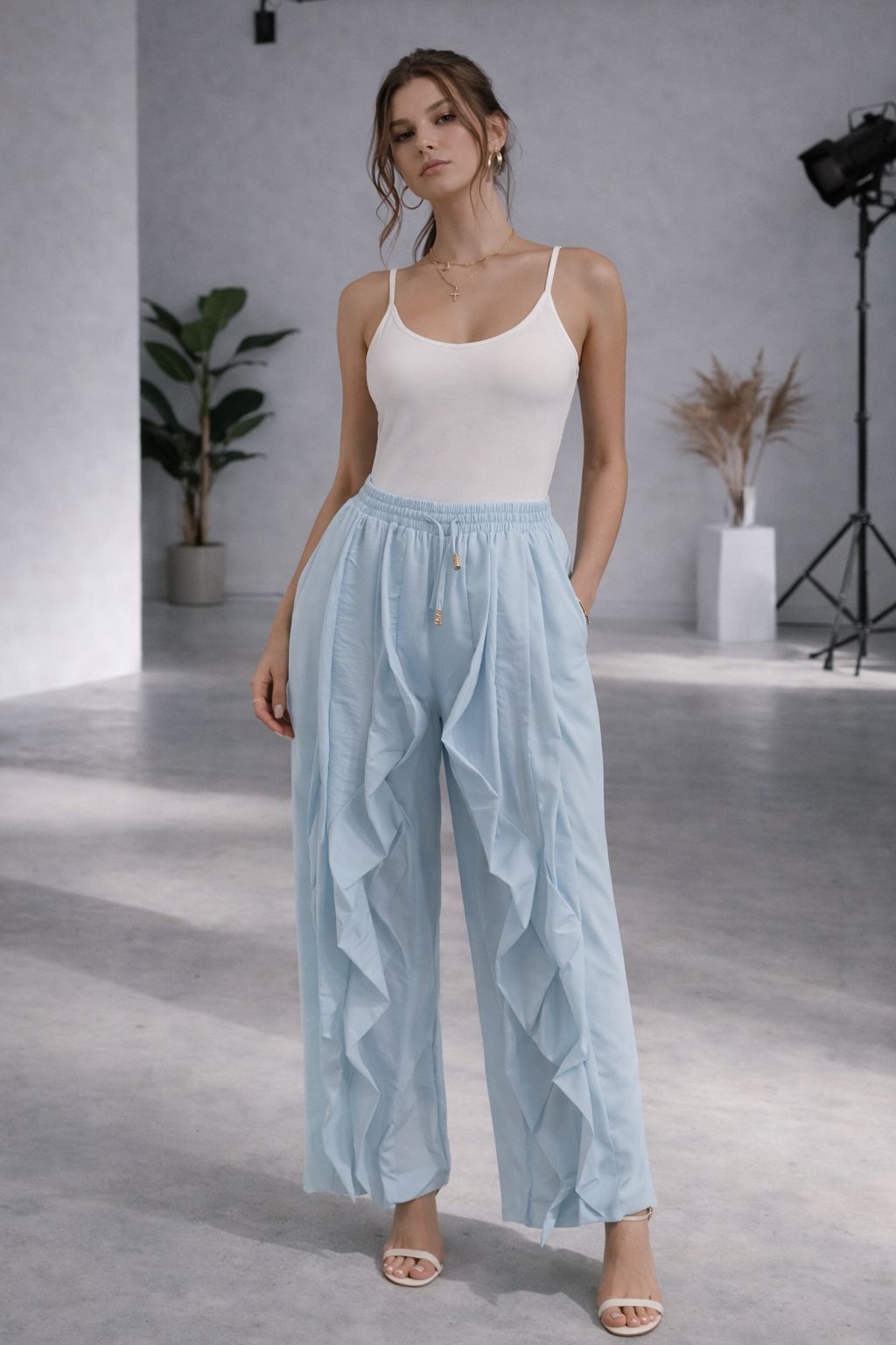 Blue Drama Pants