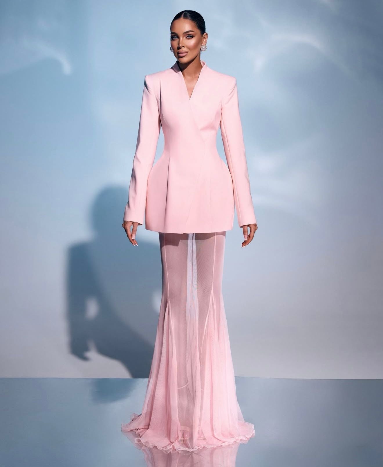 Rosé Tailleur Dress