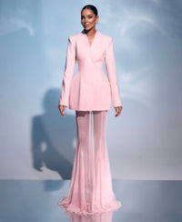 Rosé Tailleur Dress