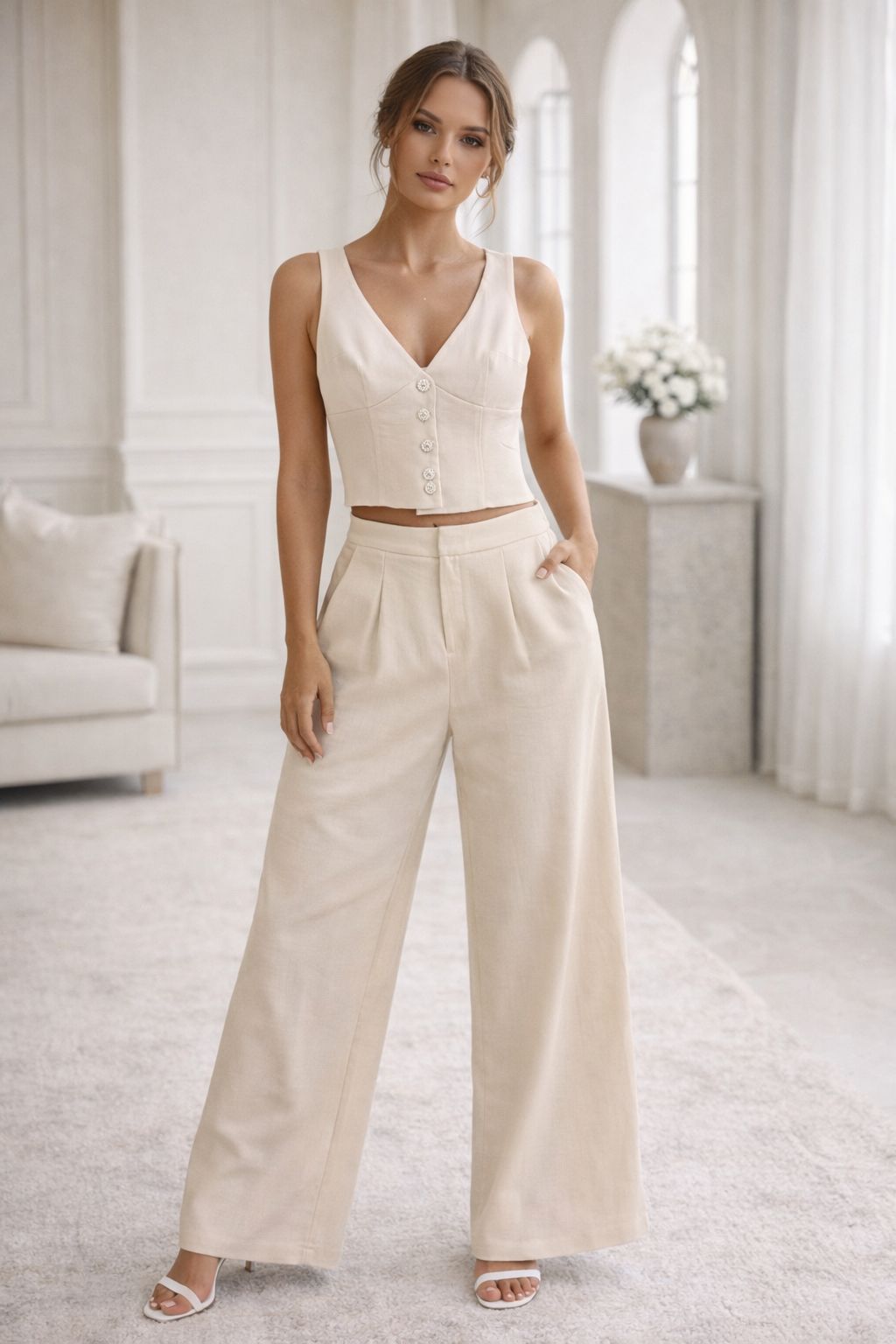 Sierra Nude Pant Set