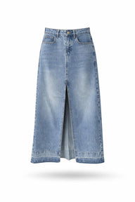 Étoffe V Denim Skirt