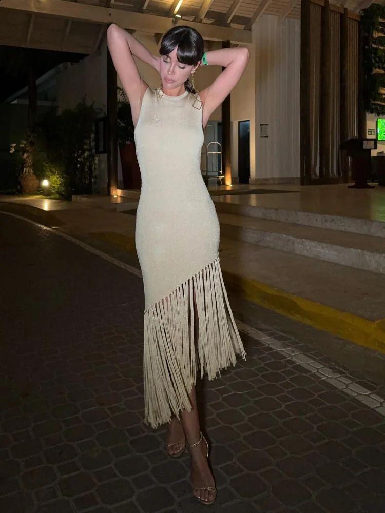 Dancing Gold midi dress