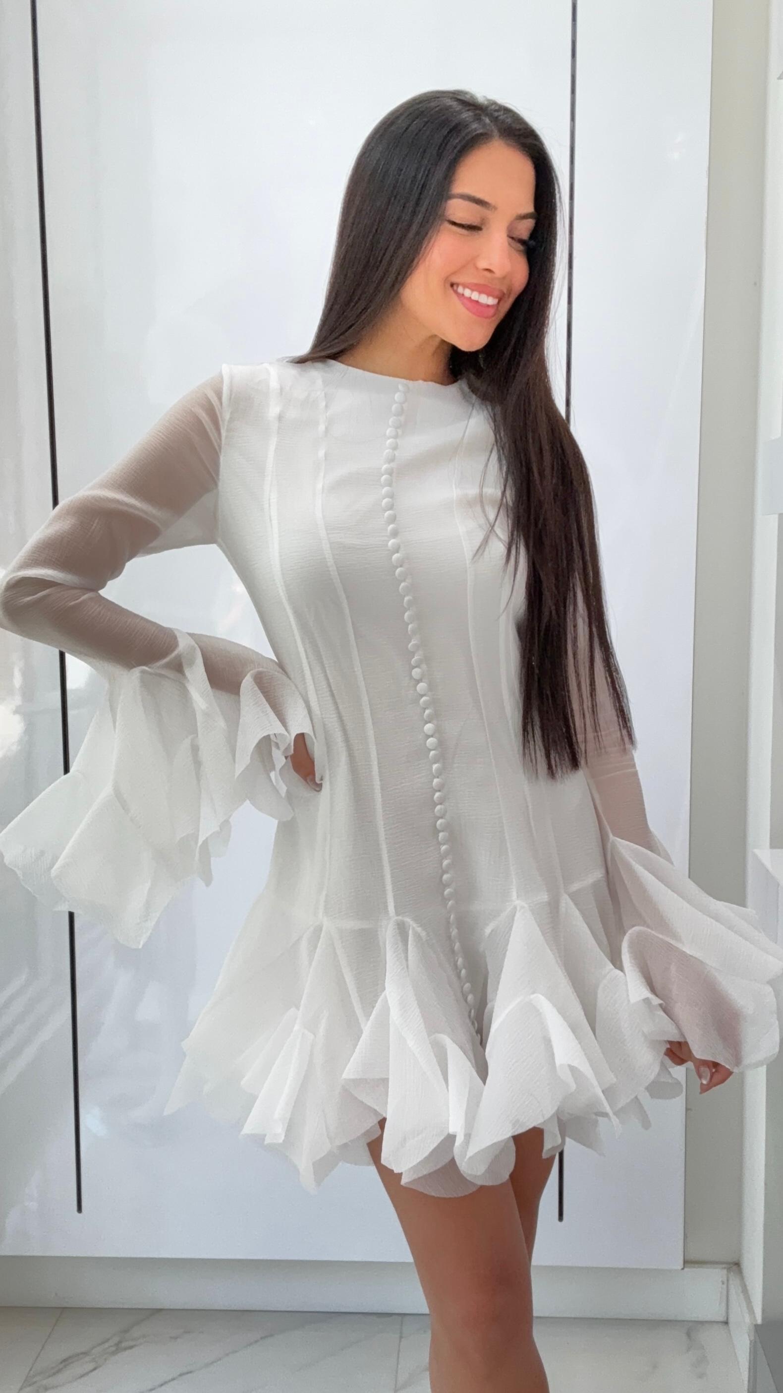 Ximena white mini dress