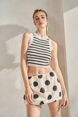 Polka Puff mini skirt