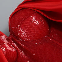 Crimson Flame Mini Dress