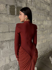 Caramel Allure Gown Maxi Dress