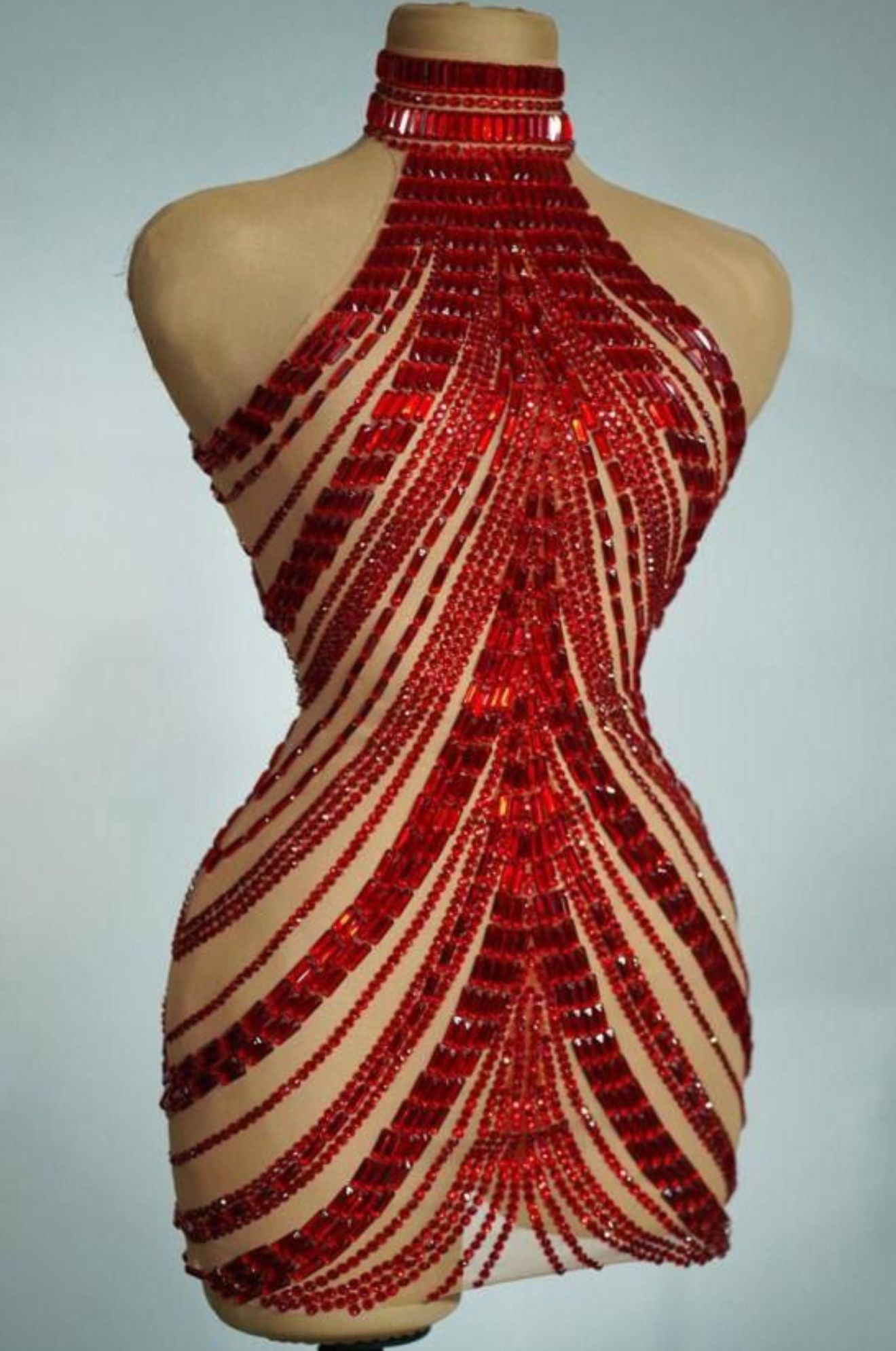 Fire Crystal Mini Dress