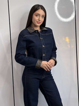 Leather Touch Denim Set