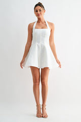 Serene Line Halter Mini Dress