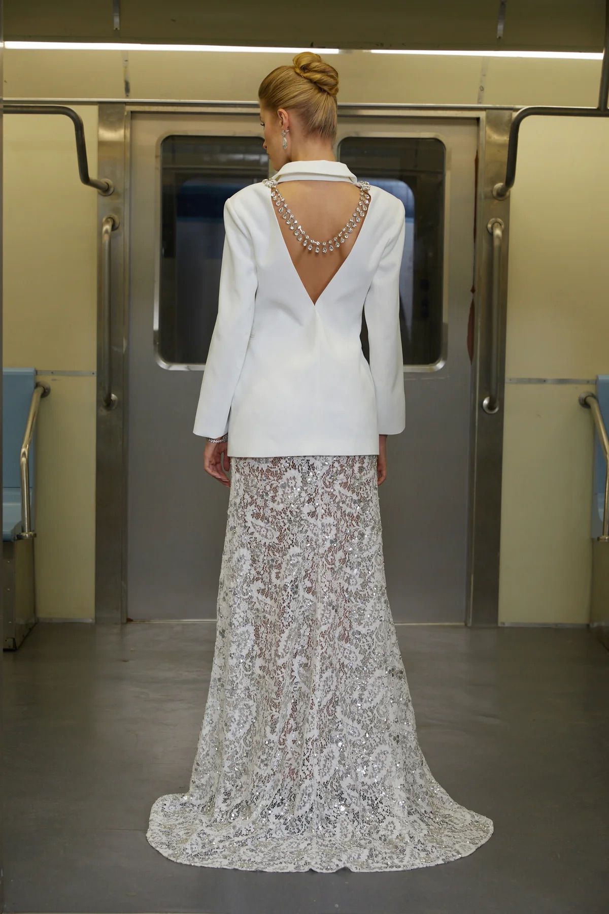 All White Couture Monaco Skirt Set