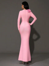 Petal Sculpt Maxi Dress