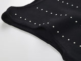 Noir Ligne Elegante Midi Dress