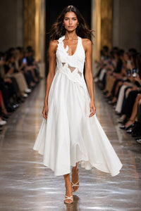 White Orchid Cutout Dress