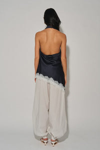 Noir Plume Asymmetry Blouse